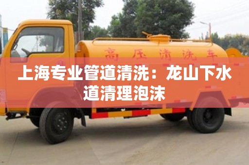 上海專業管道清洗：龍山下水道清理泡沫