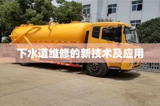下水道維修的新技術及應用 下水道維修的新技術及應用