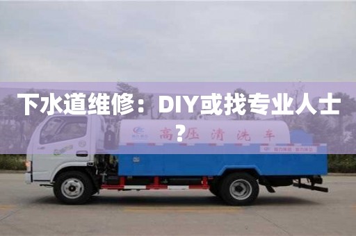 北京下水道維修：DIY或找專業人士？