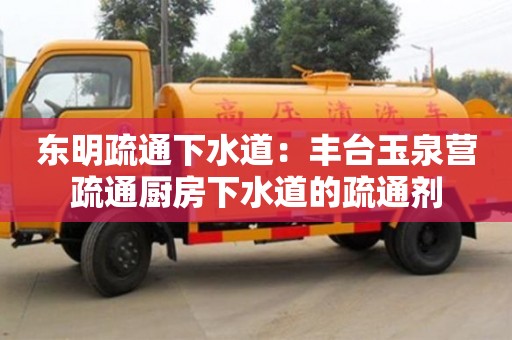 東明疏通下水道：豐臺玉泉營疏通廚房下水道的疏通劑