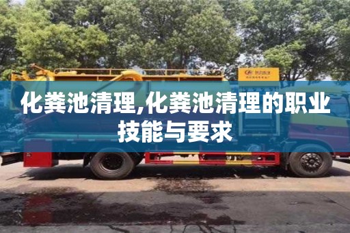 北京化糞池清理,化糞池清理的職業技能與要求