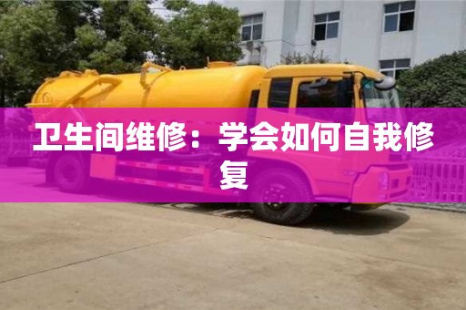 衛(wèi)生間維修:學會如何自我修復 衛(wèi)生間維修:學會如何自我修復