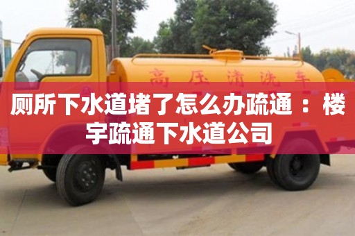 廁所下水道堵了怎么辦疏通 ：樓宇疏通下水道公司