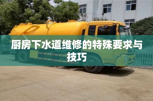 廚房下水道維修的特殊要求與技巧 廚房下水道維修的特殊要求與技巧