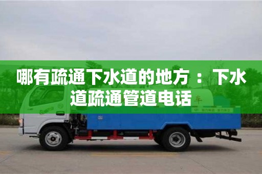 哪有疏通下水道的地方 ：下水道疏通管道電話