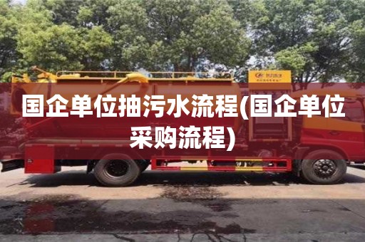 北京國企單位抽污水流程(國企單位采購流程)