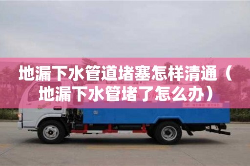 地漏下水管道堵塞怎樣清通（地漏下水管堵了怎么辦）