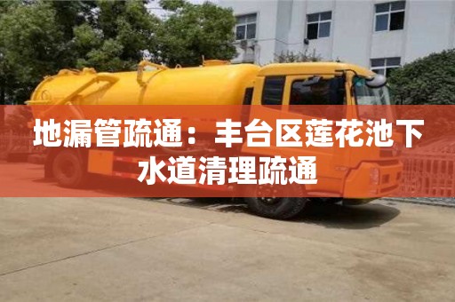 北京地漏管疏通：豐臺區蓮花池下水道清理疏通