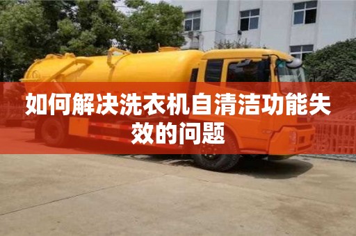 北京如何解決洗衣機自清潔功能失效的問題