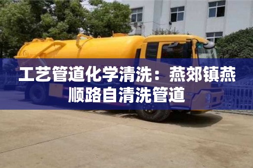 北京工藝管道化學清洗：燕郊鎮燕順路自清洗管道