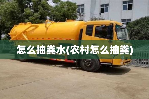 怎么抽糞水(農村怎么抽糞)