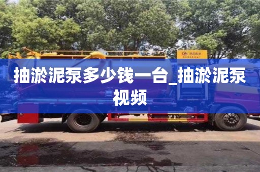 寧波抽淤泥泵多少錢一臺(tái)_抽淤泥泵視頻