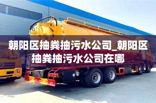 朝陽區抽糞抽污水公司_朝陽區抽糞抽污水公司在哪