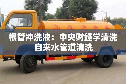 北京根管沖洗液：中央財經學清洗自來水管道清洗