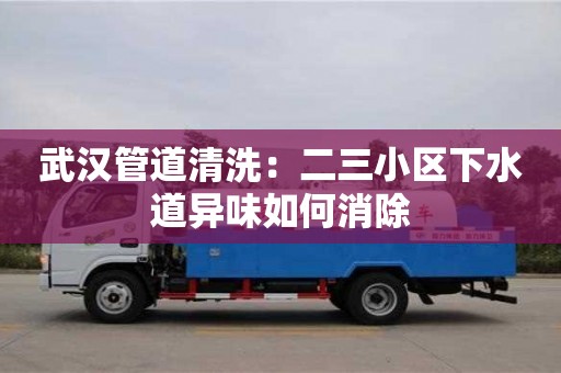 武漢管道清洗：二三小區下水道異味如何消除