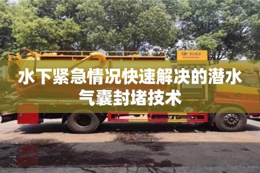北京水下緊急情況快速解決的潛水氣囊封堵技術