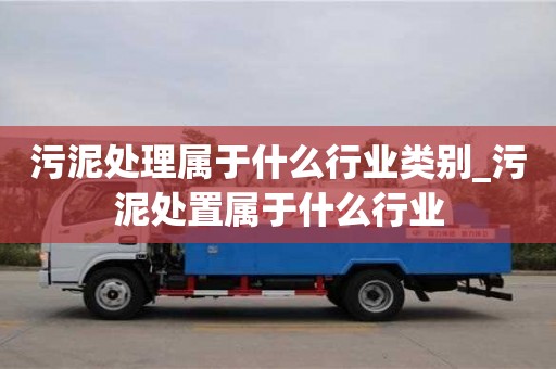 污泥處理屬于什么行業類別_污泥處置屬于什么行業