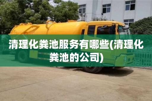 清理化糞池服務有哪些(清理化糞池的公司)