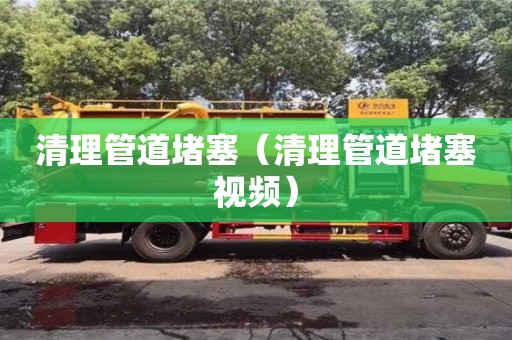 清理管道堵塞（清理管道堵塞視頻）