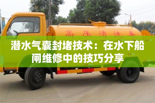 北京潛水氣囊封堵技術(shù)：在水下船閘維修中的技巧分享