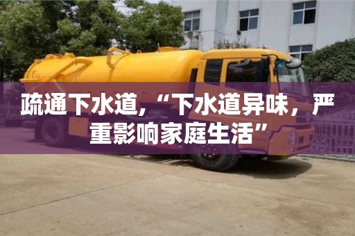 疏通下水道,“下水道異味，嚴重影響家庭生活”