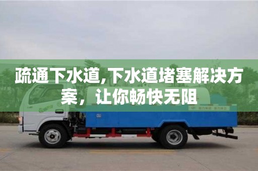疏通下水道,下水道堵塞解決方案，讓你暢快無阻