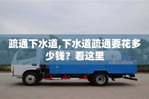疏通下水道,下水道疏通要花多少錢？看這里