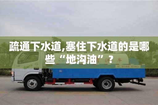 疏通下水道,塞住下水道的是哪些“地溝油”？