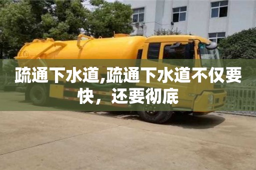 疏通下水道,疏通下水道不僅要快，還要徹底