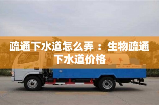 北京疏通下水道怎么弄 ：生物疏通下水道價格