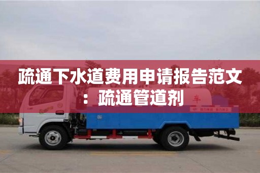 北京疏通下水道費用申請報告范文 ：疏通管道劑