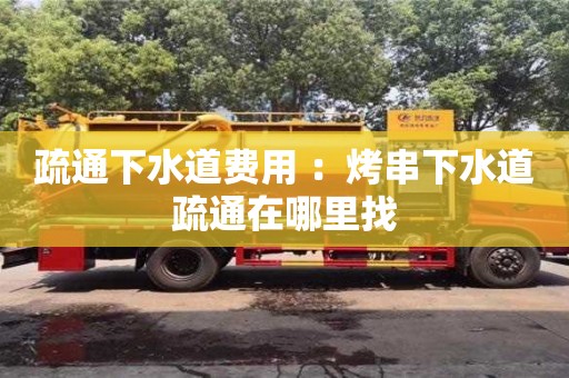 北京疏通下水道費用 ：烤串下水道疏通在哪里找
