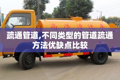 北京疏通管道,不同類型的管道疏通方法優缺點比較