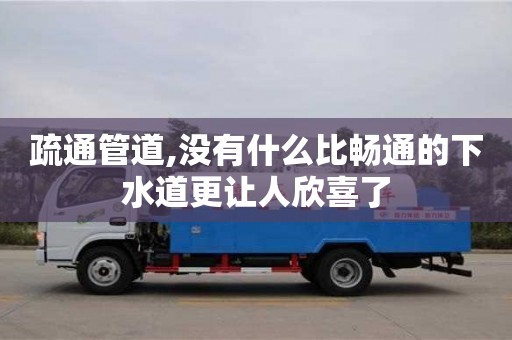 疏通管道,沒有什么比暢通的下水道更讓人欣喜了