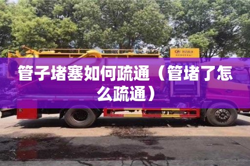 北京管子堵塞如何疏通（管堵了怎么疏通）