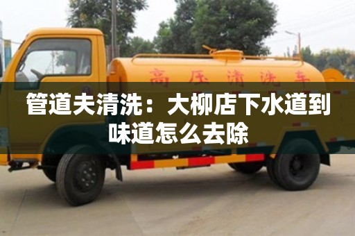 管道夫清洗：大柳店下水道到味道怎么去除