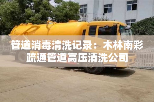 管道消毒清洗記錄：木林南彩疏通管道高壓清洗公司