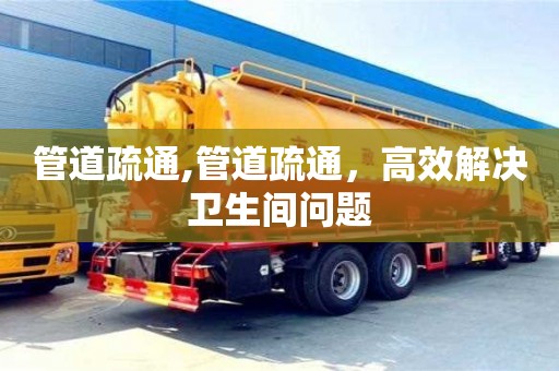 管道疏通,管道疏通，高效解決衛生間問題