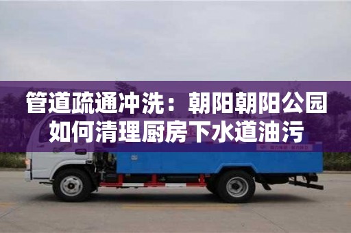 北京管道疏通沖洗：朝陽朝陽公園如何清理廚房下水道油污