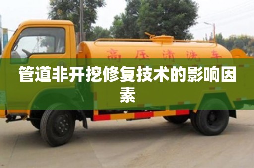 管道非開挖修復技術的影響因素