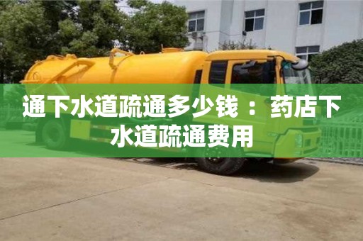 北京通下水道疏通多少錢 ：藥店下水道疏通費(fèi)用