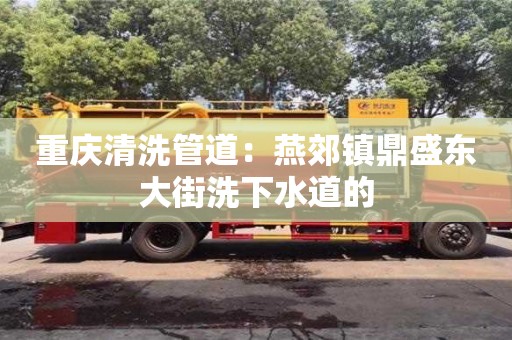 重慶清洗管道：燕郊鎮(zhèn)鼎盛東大街洗下水道的