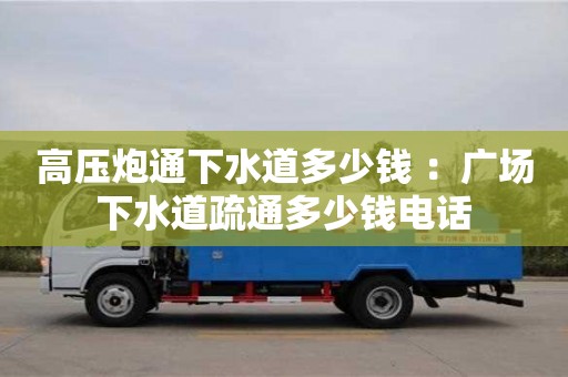 高壓炮通下水道多少錢 ：廣場下水道疏通多少錢電話